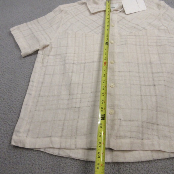 and austin Mens Linen Button Up‎ Shirt size L Short Sleeve Resort Vacation - Picture 6 of 8